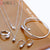 Stamped Silver Wedding Jewelry Set