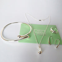 Stamped Silver Wedding Jewelry Set