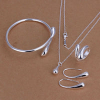 Stamped Silver Wedding Jewelry Set
