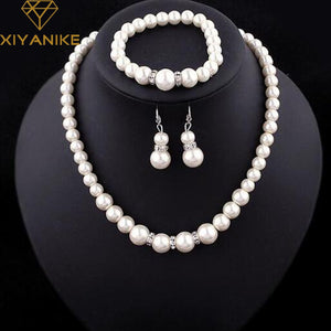 Imitation Pearl Wedding Set