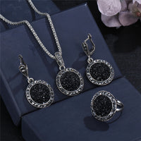 Round  Gem Jewelry Set