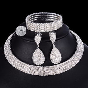 Silver Bridal Jewelry Set