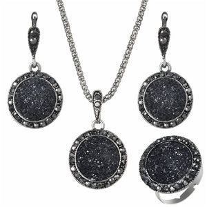 Round  Gem Jewelry Set