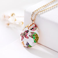 Enamel Butterfly Jewelry Set