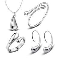 Stamped Silver Wedding Jewelry Set
