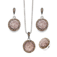 Round  Gem Jewelry Set