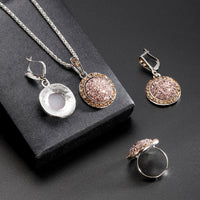 Round  Gem Jewelry Set